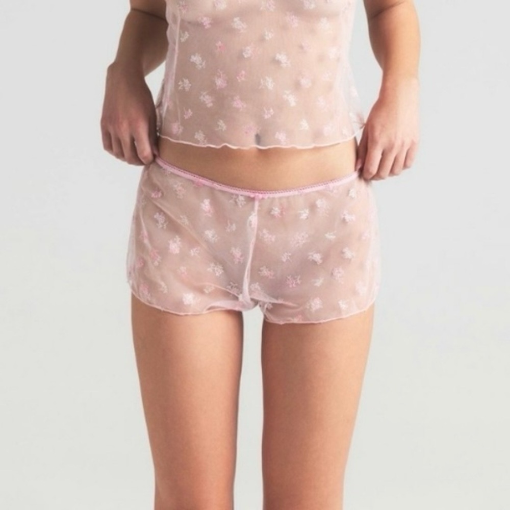 ✨ SKIMS Spring Intimates Sheer Floral Shorts | Pink | XS | NWOT ✨